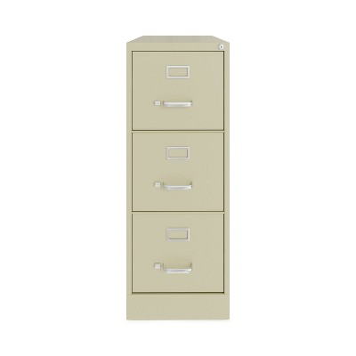 Alera Three-Drawer Economy Vertical File, Letter-Size File Drawers, 15" x 22" x 40.19", Putty