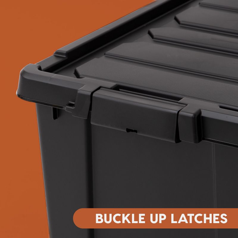 IRIS USA Lockable Heavy Duty Plastic Storage Bins Container with Lids and Secure Latching Buckles, 3 of 10