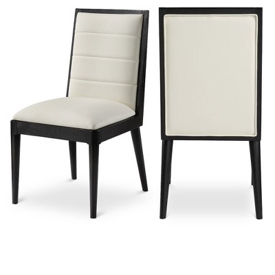 Meridian Furniture,Bristol Vegan Leather Dining Chair, Set of 2