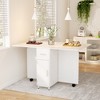 Besiost Folding Dining Table with Drawers and Cabinets - 2 of 4