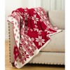 Saro Lifestyle Knitted Christmas Design Throw Blanket, 60"x80", Red - 2 of 2