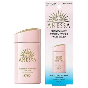 Anessa By Shiseido Perfect UV Sunscreen Mild Milk for Sensitive Skin SPF 50+ PA++++ [60ml] | Sun Protection from Japan. - 1 of 4