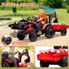 24V Kids Electric Car, 2 Seater Ride On Car for Kids, Excavator & Bulldozer, Electric Vehicle w/Trailer - 3 of 4