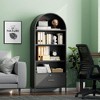 SUXXAN Metal Arched Display Bookcase Filing Cabinet with 1 Drawer and Lock,Arch Bookshelf Storage Cabinet with Shelves, Assembly Required - 2 of 4