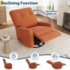 GustoWave Recliner Chair,360° Swivel Rocking Glider Chair for Adults with Adjustable Backrest & Footrest,Cozy Corduroy Upholstered Armchair, Pink - 4 of 4