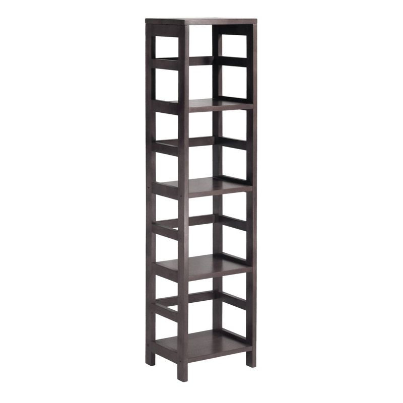 5pc Capri Set Storage Shelf with Folding Fabric Baskets Espresso Brown/White - Winsome, 3 of 5