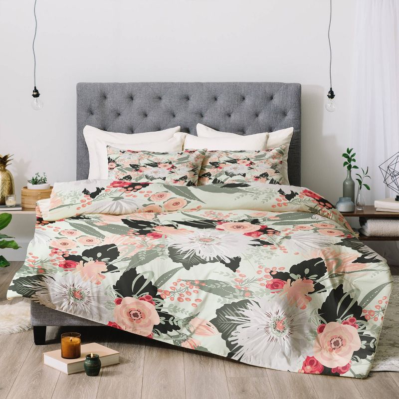 Iveta Abolina Carmella Creme Comforter Set Mint - Deny Designs, 3 of 8