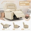 Wide Rocker Recliner Chair for Adults, Manual Oversized Recliner Chairs w/Armrest, Backrest, 2 Cup Holders, Side Pocket, Lazy Chair for Living Room - 3 of 4