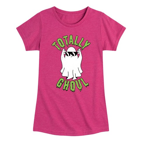 Girls' - Instant Message - Halloween Ghost Totally Ghoul Fitted Short Sleeve Graphic T-Shirt - image 1 of 4