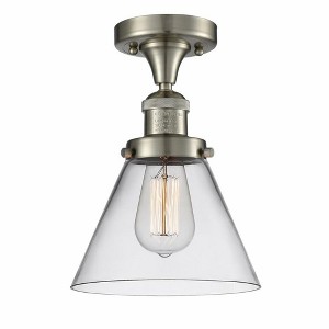 Cone - 1 Light Semi-Flush Mount In Industrial Style-11.5 Inches Tall and 7.75 Inches Wide - 1 of 1
