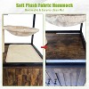 Litter Box Enclosure, Wooden Metal Frame Hidden Cat Washroom On Wheels with Hammock, Cat Tree with Litter Box Furniture, Cabinet - 4 of 4