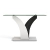 Niessa Contemporary Sofa Table White/Dark Gray/Chrome - HOMES: Inside + Out - 3 of 4