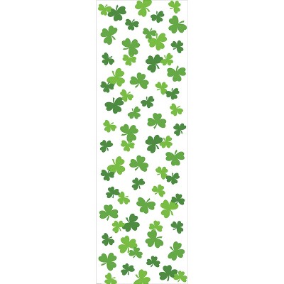 3ct St. Patrick's Shamrocks Plastic Tablecloths Green