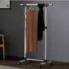 Short Clothing Racks for Hanging Clothes with Bottom Shelves and Wheels Heavy Duty Rolling Clothes Rack Kids Clothing Rack for Adult Coat, Closet - 3 of 4