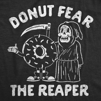 Мужские футболки Crazy Dog T-Shirts, Inc. Mens Funny T Shirts Donut Fear The Reaper Sarcastic Graphic Novelty Tee for Men - Crazy Dog Men's T Shirt For Halloween Season Black XL — фото 2