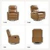 Set of 2 Hilario 30.31''Wide Genuine Leather Swivel Rocker Recliner | ARTFUL LIVING DESIGN - 3 of 4