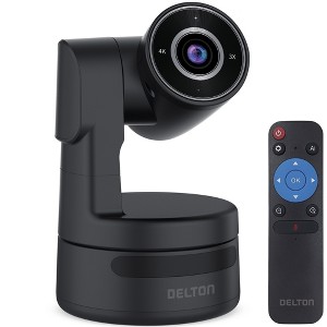 Delton C68 PTZ Ultra HD 4K Webcam with AI Tracking and Noise Reduction Microphone, Black - 1 of 4