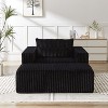 NicBex Couches for Living Room 75"W Corduroy Sponge Sofa Lounge Chair Fluffy Modern Sleeper Chair with Removable Footrest for Bedroom - 3 of 4