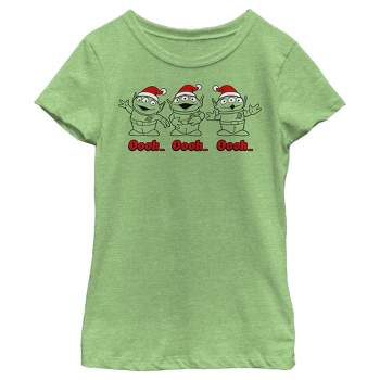 Girl's Lilo & Stitch Believe In Aliens T-shirt - Green Apple - Large ...