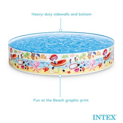 Intex 5 ft Round Multicolored Vinyl Snapset Pool