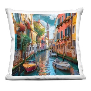 Stupell Industries Venetian Summer Canal Indoor Decorative Throw Pillow, 18 x 18 - 1 of 3