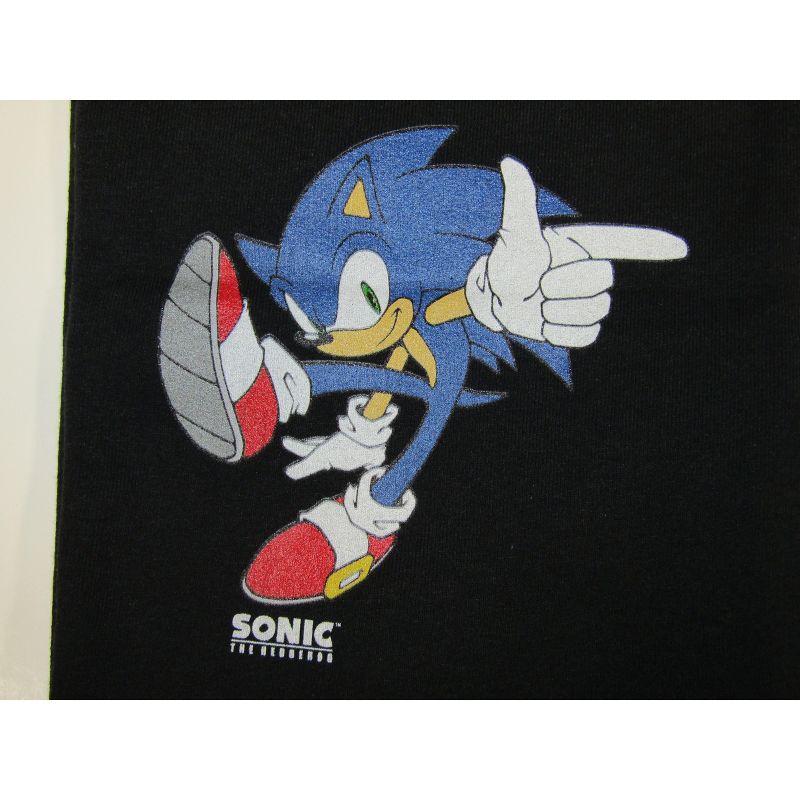 Sonic the Hedgehog Modern Character and Title Logo Youth Black Sweat Pants, 2 of 3