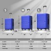 SUGIFT 3 Piece Luggage Sets ABS Hardshell Hardside with TSA Lock - 3 of 4
