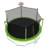 GDFStudio David Outdoor/Indoor Galvanized Steel Ladder Round Trampoline with Enclosure and Basketball Hoop - 2 of 4