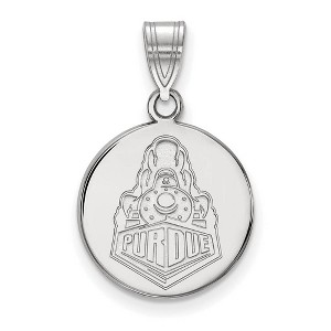 Black Bow Jewelry 10k White Gold Purdue Boilermakers NCAA Medium Pendant - 1 of 3