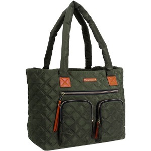 Joan & David Diamond Quilted Nylon Tote - 1 of 4
