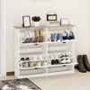 Sevobal Shoe Racks, Floor-standing Shoe Cabinet with Flip Drawers and Adjustable Shelves for Living Room Entryway Mudroom, White, 40.55"*9.25"*32.28" - 2 of 4