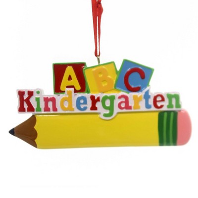 Personalized Ornament 2.25 In Kindergarten Ornament Abc Blocks School Pencil Tree Ornaments