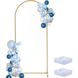 Arch Backdrop Stand, Wedding Arch Stand with 2 Bases, Balloon Arch Stand, Gold Wedding Arch Backdrop Stand, Balloon Arch Frame, Wedding Arch Stand - 1 of 4