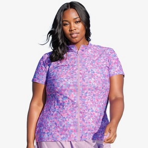 Calypsa Women's Full-Zip Short Sleeve UPF 50+ Adele Swim Top - 1 of 1