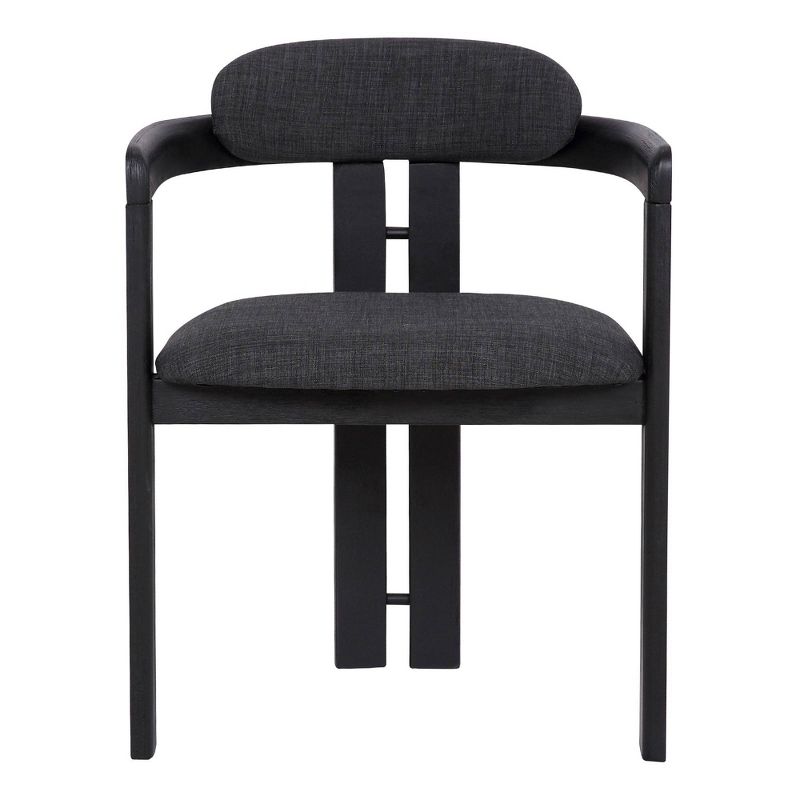 Set of 2 Jazmin Contemporary Dining Chair Black - Armen Living, 4 of 8