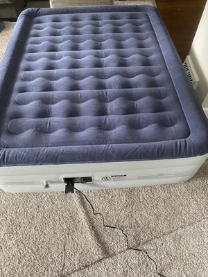 Flash Furniture 18 inch Twin Air Mattress with Internal Electric Pump -  Blue, ETL Certified, Carrying Case Included