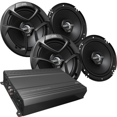 JVC KSAX204 4 Channel Amp CSJ620 6.5 J Series 2-Way Bundle