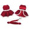 Doggie Design Red Velvet Sparkle Holiday Dog Harness Dress - 2 of 3