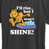 Women's - Garfield - I'll Rise But Won't Shine Short Sleeve Graphic T-Shirt - 2 of 4