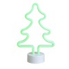Northlight 11" Battery Operated Neon Style LED Christmas Tree Table Light - Green - image 2 of 4