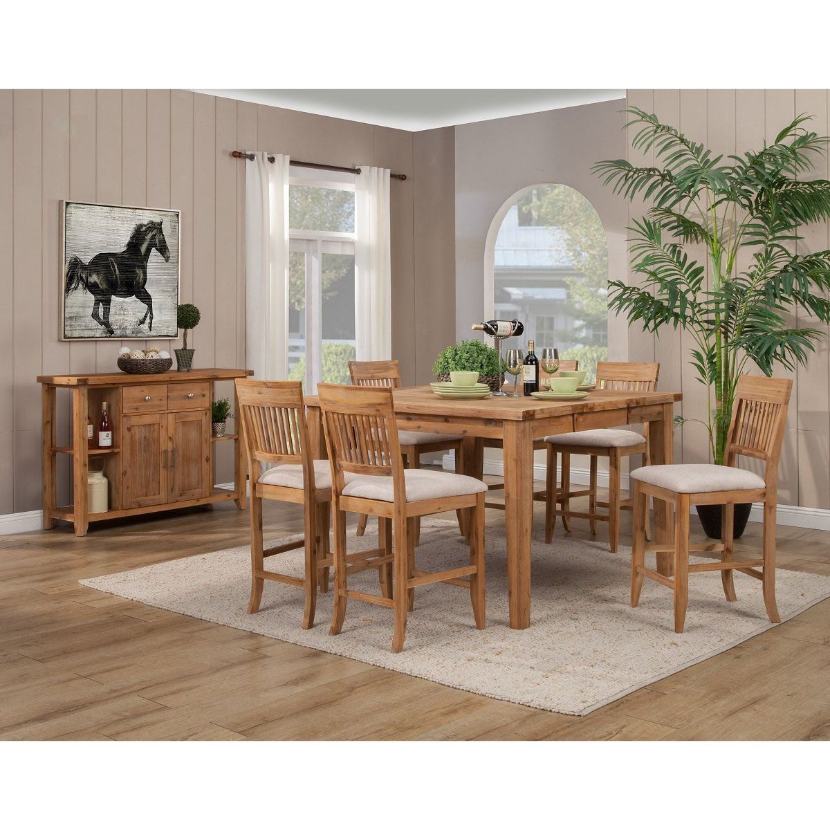Aspen Pub Chairs, Antique Natural (Set of 2) - thumbnail 4