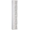 Sapphtopaz 8-Tier Narrow Bookshelf Utility Showcase with Adjustable Shelf Multi-Functional Storage Cabinet for Living Room - 3 of 4