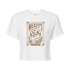 Women's - Disney - Mickeys Ski Shop Cropped Graphic T-Shirt - 1 of 4