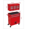 Maggift Tool Boxes, Portable Rolling Tool Chest with 4 small and a large drawers, Wheels, Metal Closure for, Garage, Red, 24.2"*12.9"*25.9" - 2 of 4