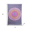 HomeRoots 80" X 56" Purple Pink And Yellow Mandala Cotton Hanging Tapestry - 3 of 4