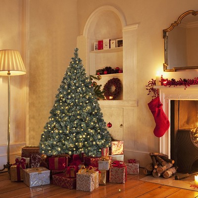 4.5' White Pre-lit Full Artificial Christmas Tree with LED Lights