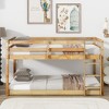 NicBex Twin Over Twin Bunk Bed,Wood Bunk Beds with Ladder,Bunk Bed Frame for Kids,Box Spring Not Required - 2 of 4