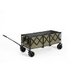 Extended Folding Wagon Carts With 220Lbs Weight Capacity, Heavy Duty Folding Utility Garden Cart With Big All-Terrain Beach Wheels-Cuddlewood - 2 of 4