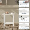 Weather Resistant Square Outdoor Side Table, Patio End Table for Backyard, Pool, Front Porch, and Indoor Use—Perfect Companion Piece - 4 of 4
