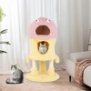 Tangkula Monster-Themed Cat Tree w/ 2 Private Condos Long Plush Sisal Scratching Posts - 3 of 4